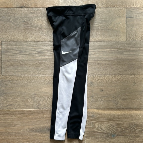 Nike Youth Dri-Fit leggings in black, grey and white - Picture 3 of 4